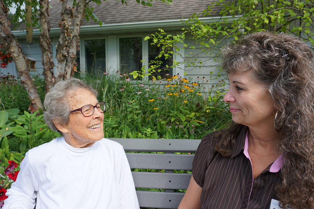 Assisted Living Resident with aide