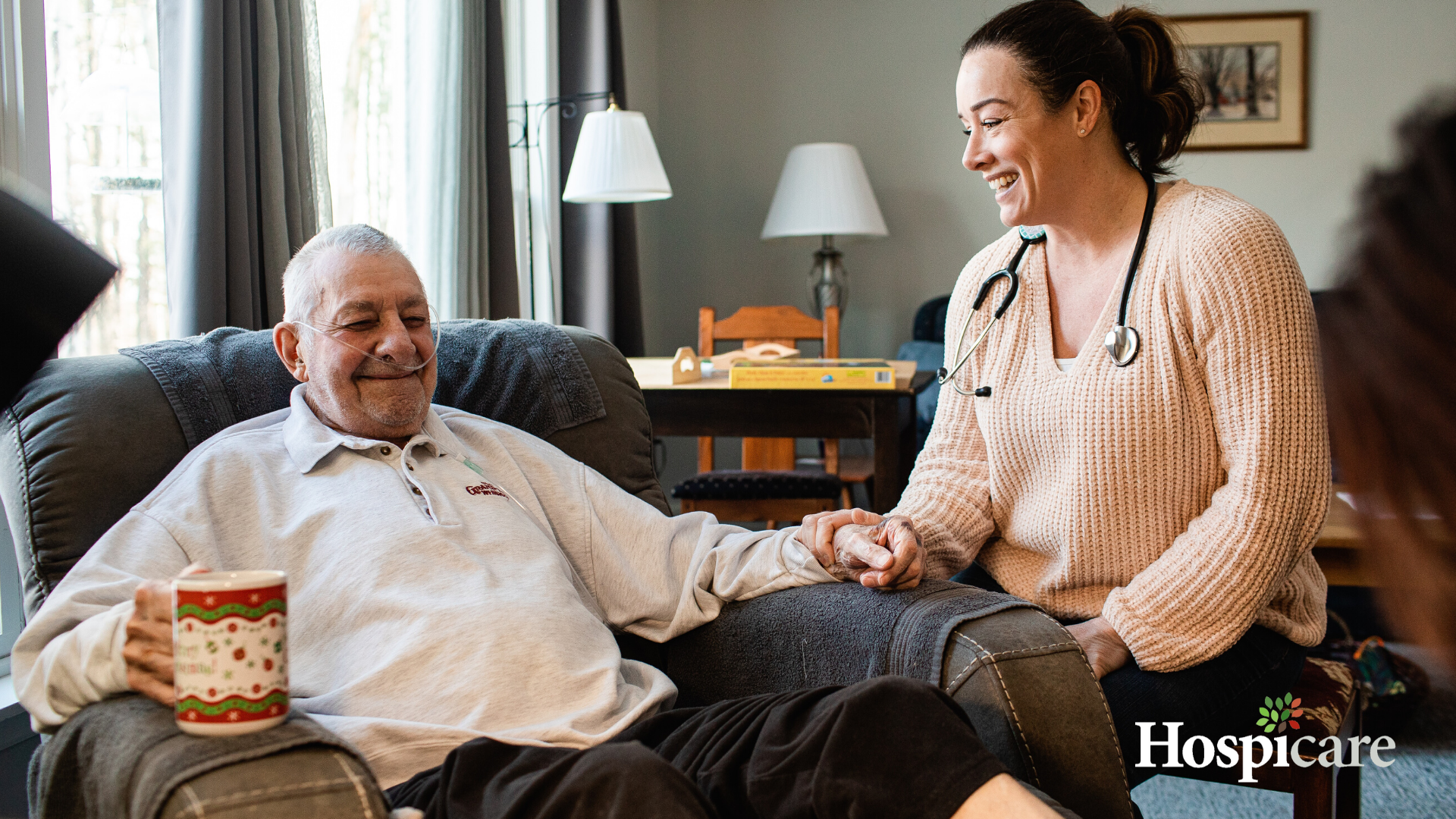 Hospicare resident and staff member
