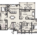 2BR w Den OBK (2G) 1522 sq. ft.