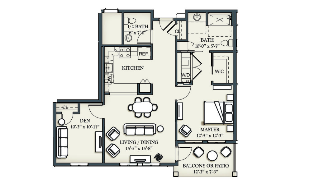One Bed with Den 2G 1094